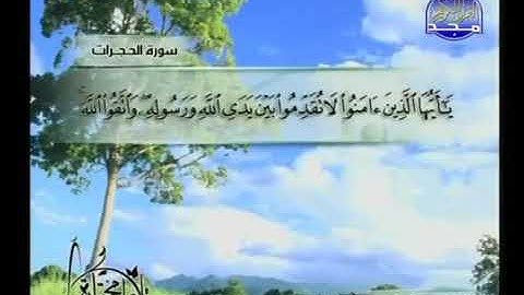 سورة الحجرات  للشيخ عبد الحكيم عبد اللطيف رحمه الله