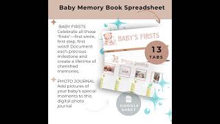 Baby Memory Book First Year Girl Book Journal New Mom Gift Baby Shower Keepsake Newborn Record