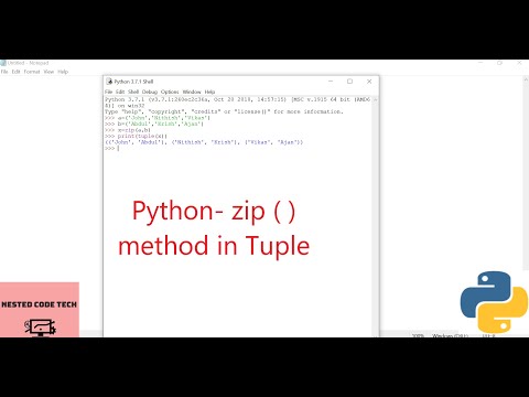 Python- zip( ) method in Tuple