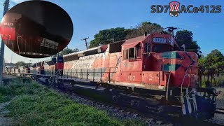 Super 7 Intentando subir casi saca fuego🔥 Maquina se niega a prender🤨 SD70ACe cebra🚂