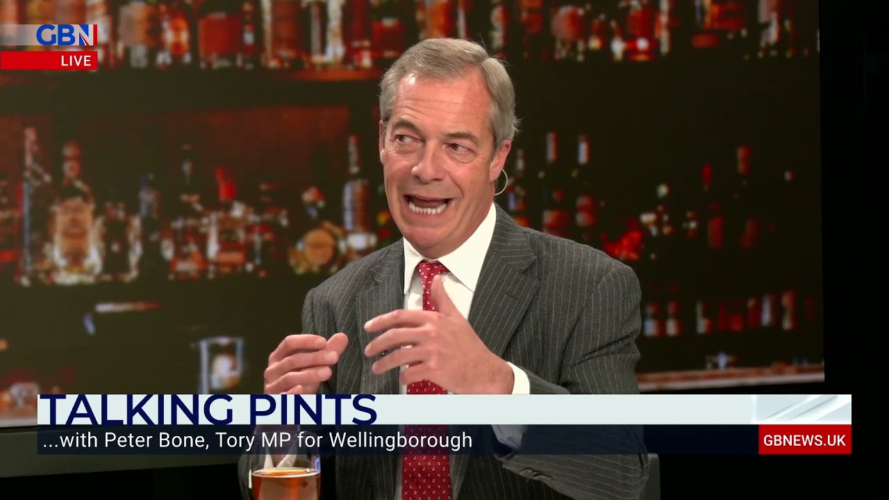 Talking pints: Peter Bone speaks to Nigel Farage about his political upbringing