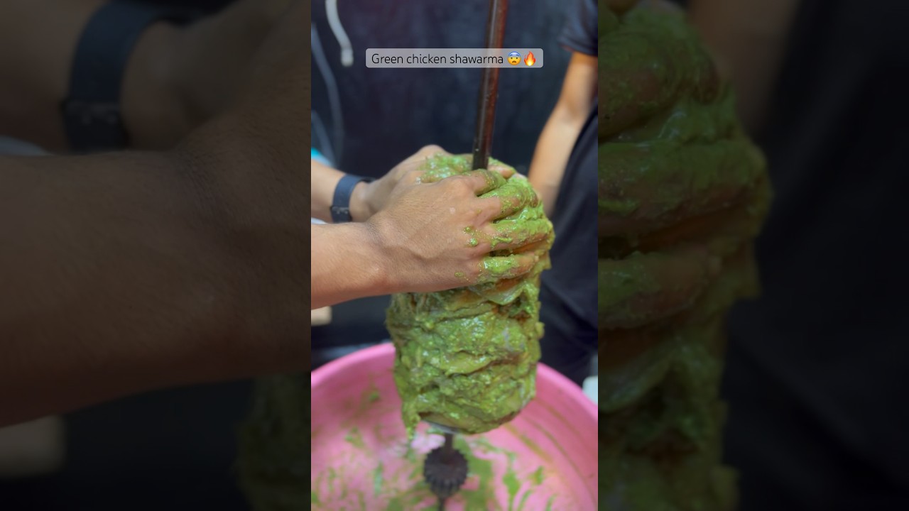 Green chicken shawarma 😳🔥