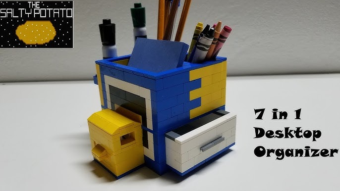 LEGO MOC Pens, pencils and desk organizer by PedroJ