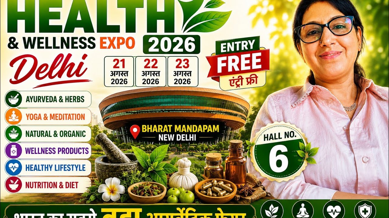 International health &Wellness Expo Bharat Mandapam Delhi India health,wellness Namo gange Ayurvedic