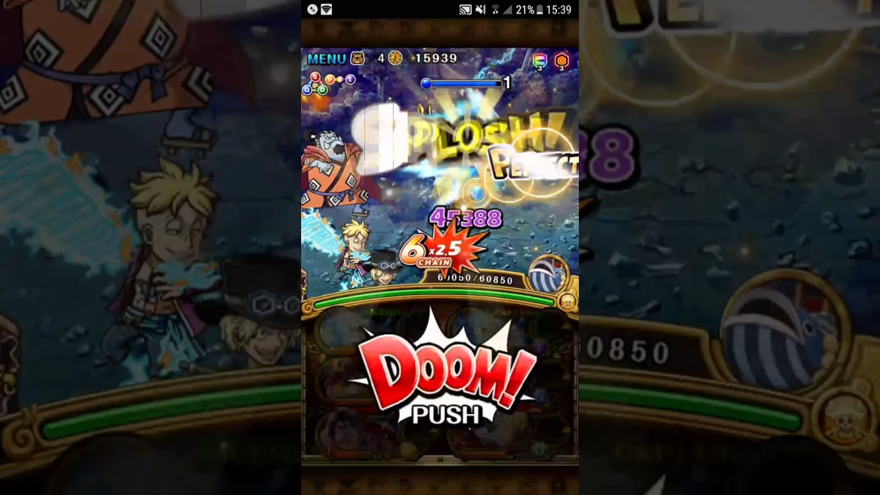Eneru 60 Stamina Raid - Jimbei Team (Invasion Shanks able) [OPTC]