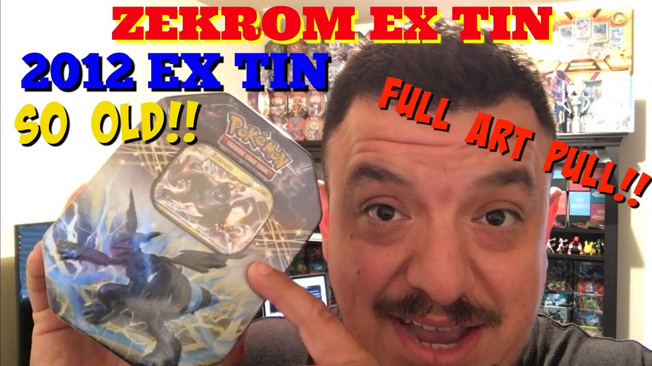 Opening a Zekrom EX Pokemon Card Tin 