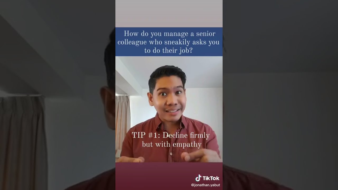 HOW DO YOU DECLINE A SENIOR COLLEAGUE WHO SNEAKILY ASKS TO THEIR JOB 