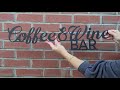 Coffee Wine Bar Metal Wall Sign
