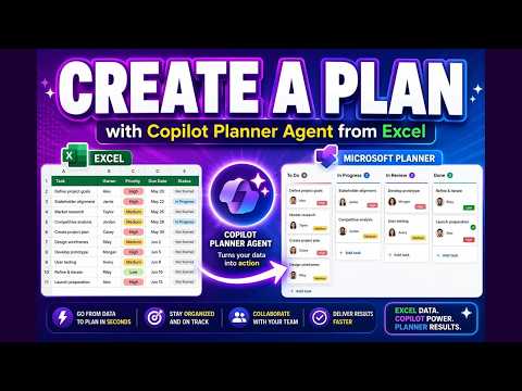 Copilot Planner (Frontier) Agent :  From Excel raw data to a fully built Planner… in 30 seconds