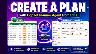 Copilot Planner (Frontier) Agent :  From Excel raw data to a fully built Planner… in 30 seconds