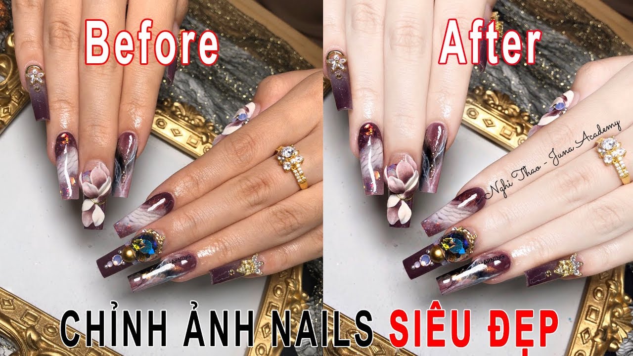 Cách Chỉnh Ảnh Nails Trắng Da, Màu Sơn Không Đổi - Youtube