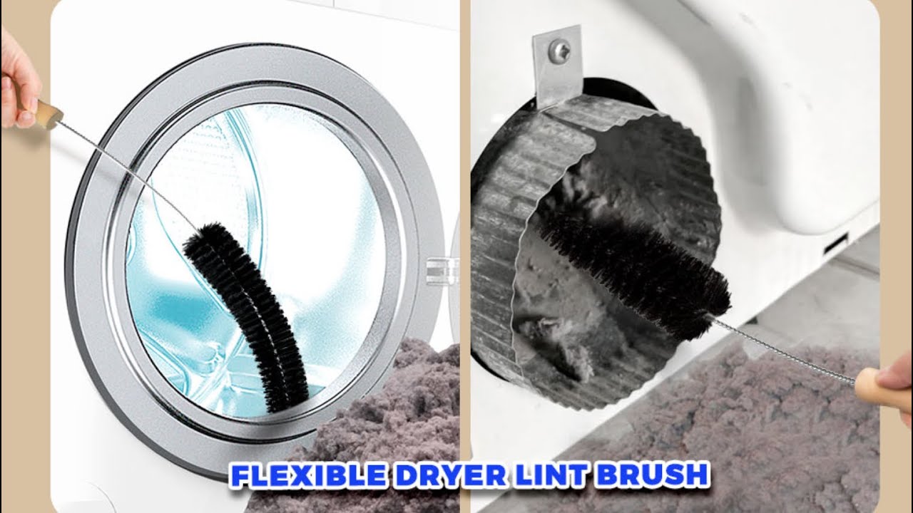 Holikme Dryer Vent Cleaner Kit Clothes Dryer Lint Brush Vent Trap Cleaner Home Essentials