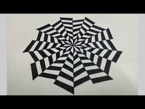Geometrical pattern drawing | spiral art