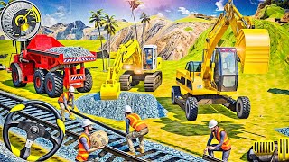 City Road Bridge Construction Game! Making Railway Station Work! Android Gameplay #construction screenshot 4