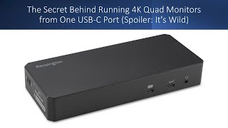 The Secret Behind Running 4K Quad Monitors From One Usb-C Port Spoiler Its Wild