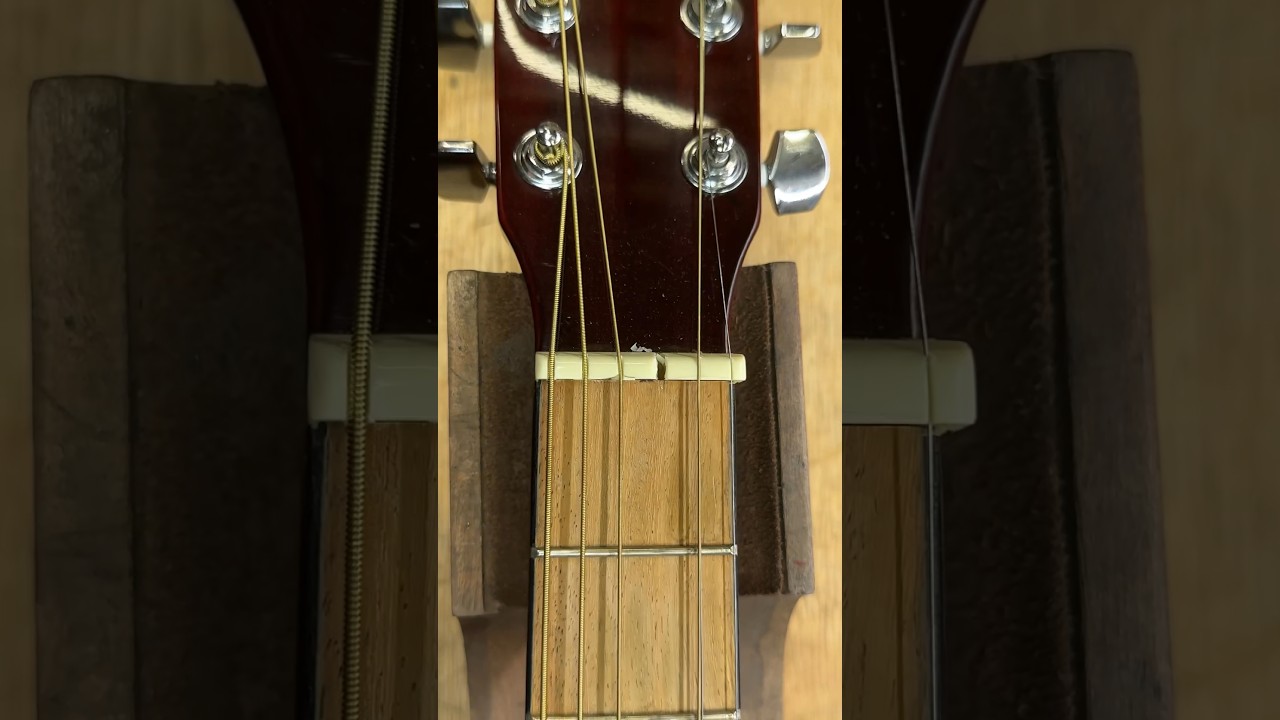 New bone nut for acoustic guitar