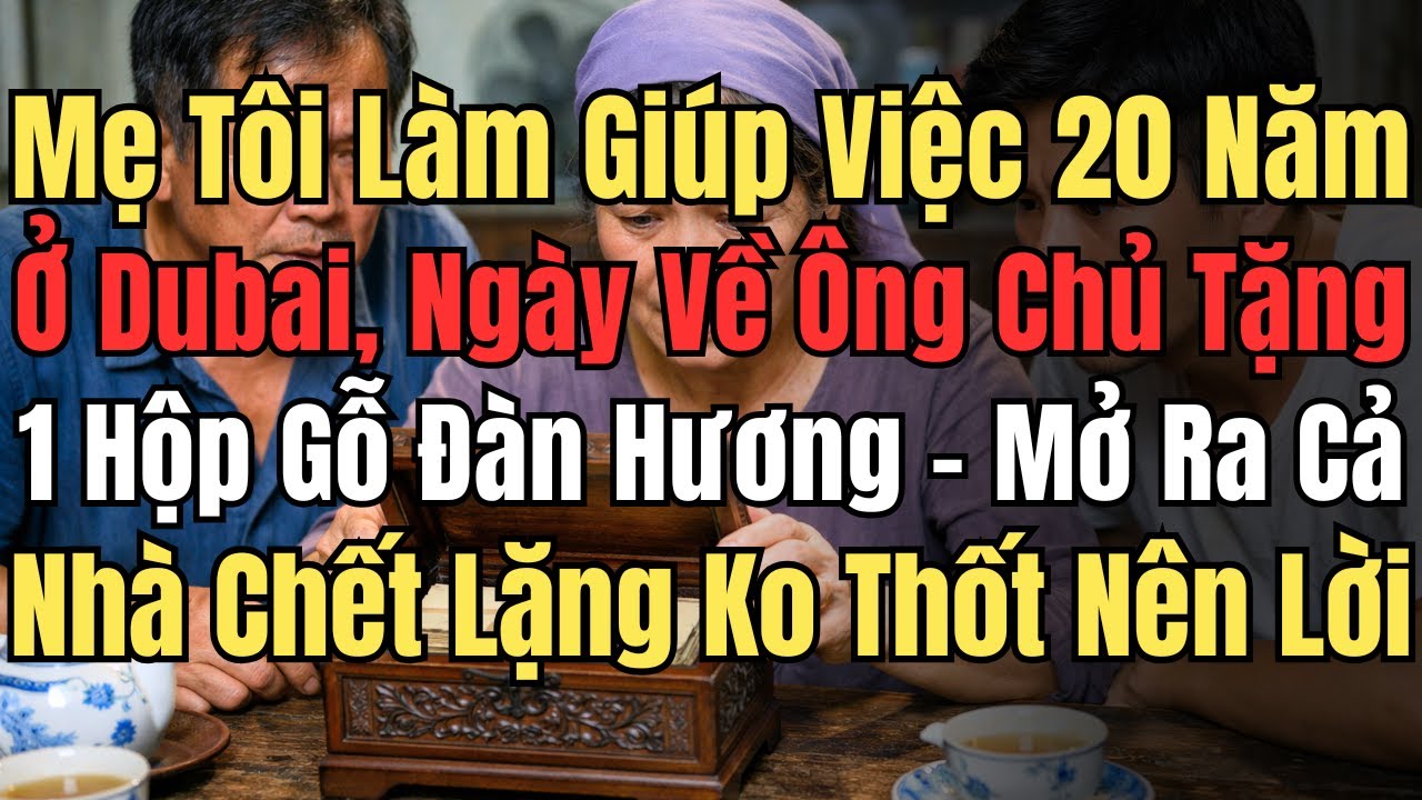 Mẹ Tôi Làm Giúp Việc 20 Năm Ở Dubai, Ngày Về Ông Chủ Tặng 1 Hộp Gỗ Đàn Hương –Mở Ra Cả Nhà Chết Lặng