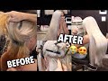 EXTREME HAIR TRANSFORMATION: 40 INCH PERMANENT WHITE EXTENTIONS!!!