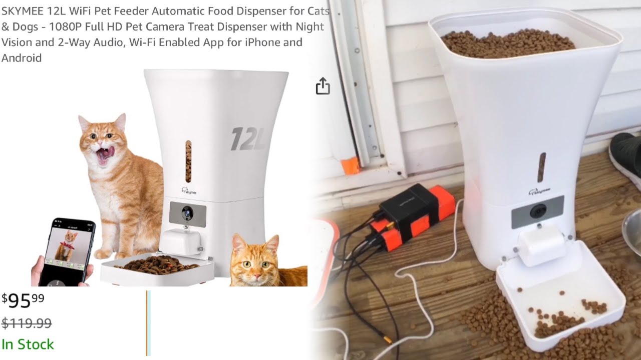 5kg Pet Automated Pet Food Feeder Skymee Smart Wi-Fi (theMekanik) - YouTube