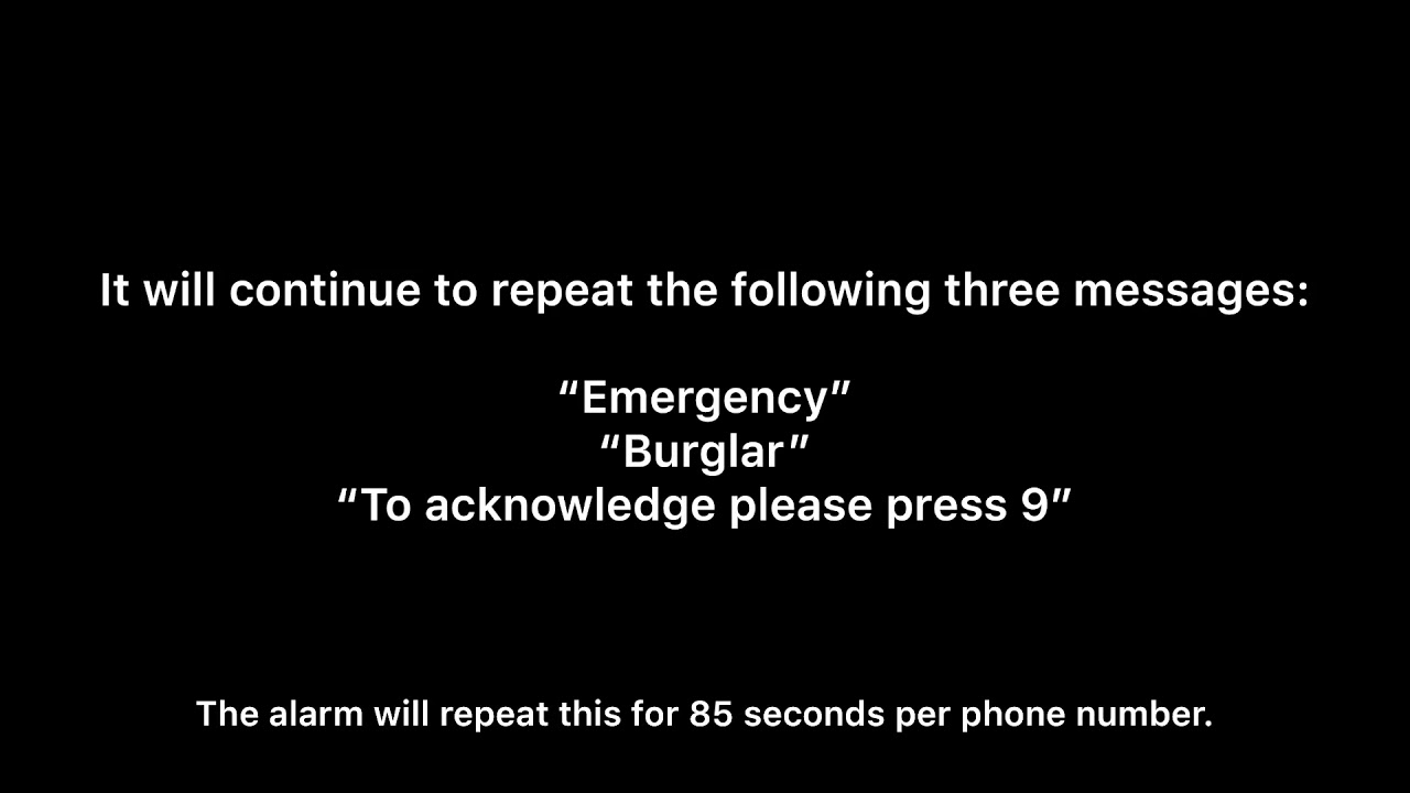 Yale Burglar Alarm PreRecorded Message YouTube
