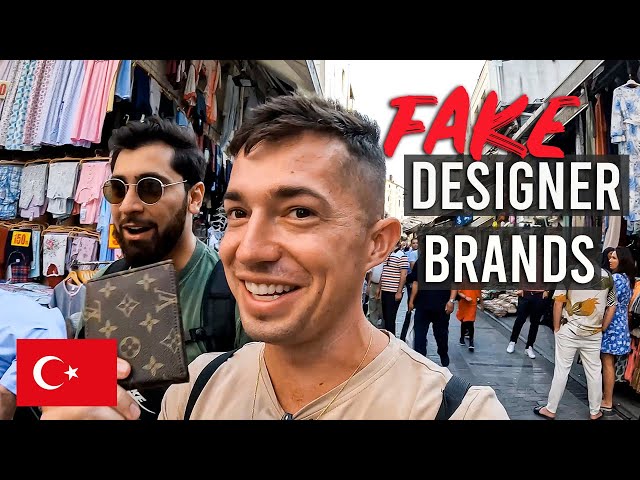 Buying fake designer outfits at Grand Bazaar Marmaris (Kapalı