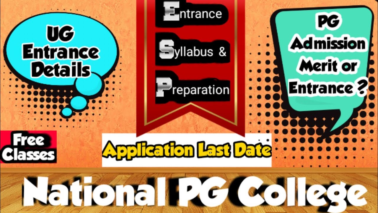 National Pg College Lucknow Admissions 2021 || National College Entrance Details for UG & PG