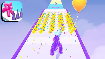 Balloon Pop Runner ​- All Levels Gameplay Android,ios (Levels 43-45)