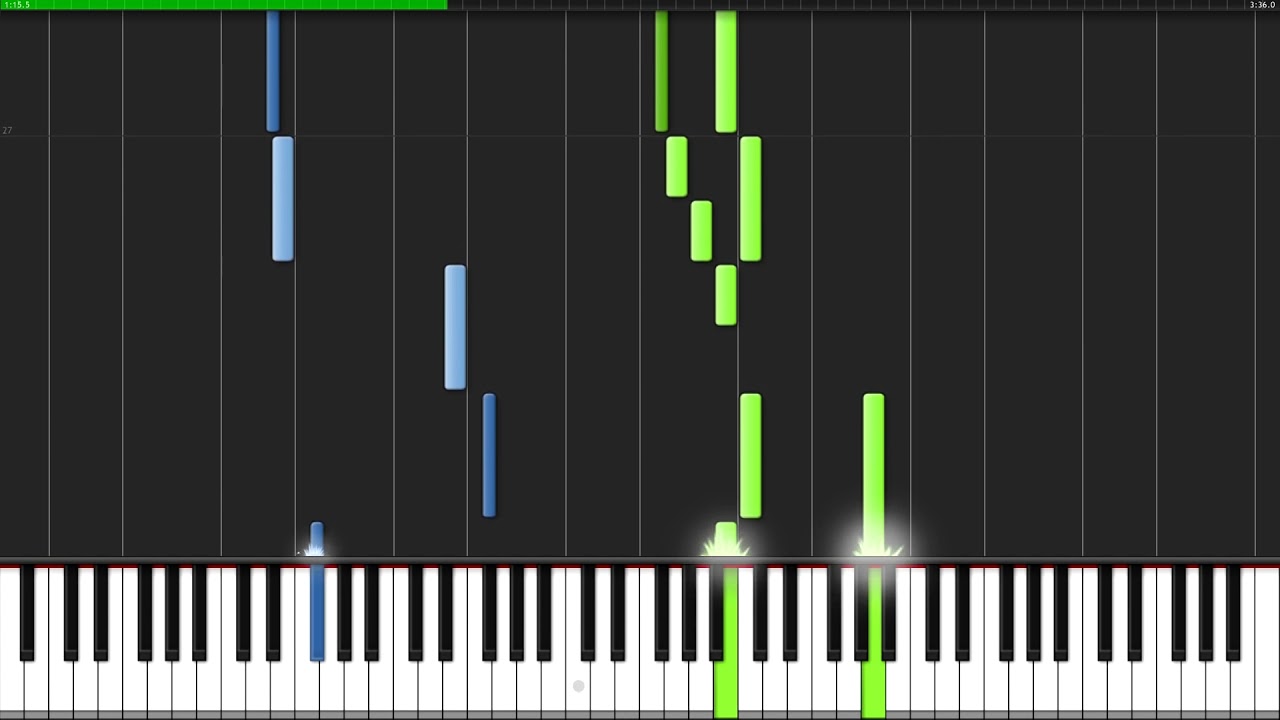 Air on the G String   Johann Sebastian Bach Piano Tutorial Synthesia