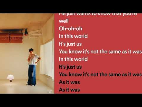 as it was- Harry Styles,#lyrics #songs #spotify #video #youtube