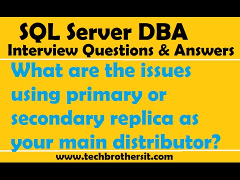 What are the issues using primary or secondary replica as your main distributor