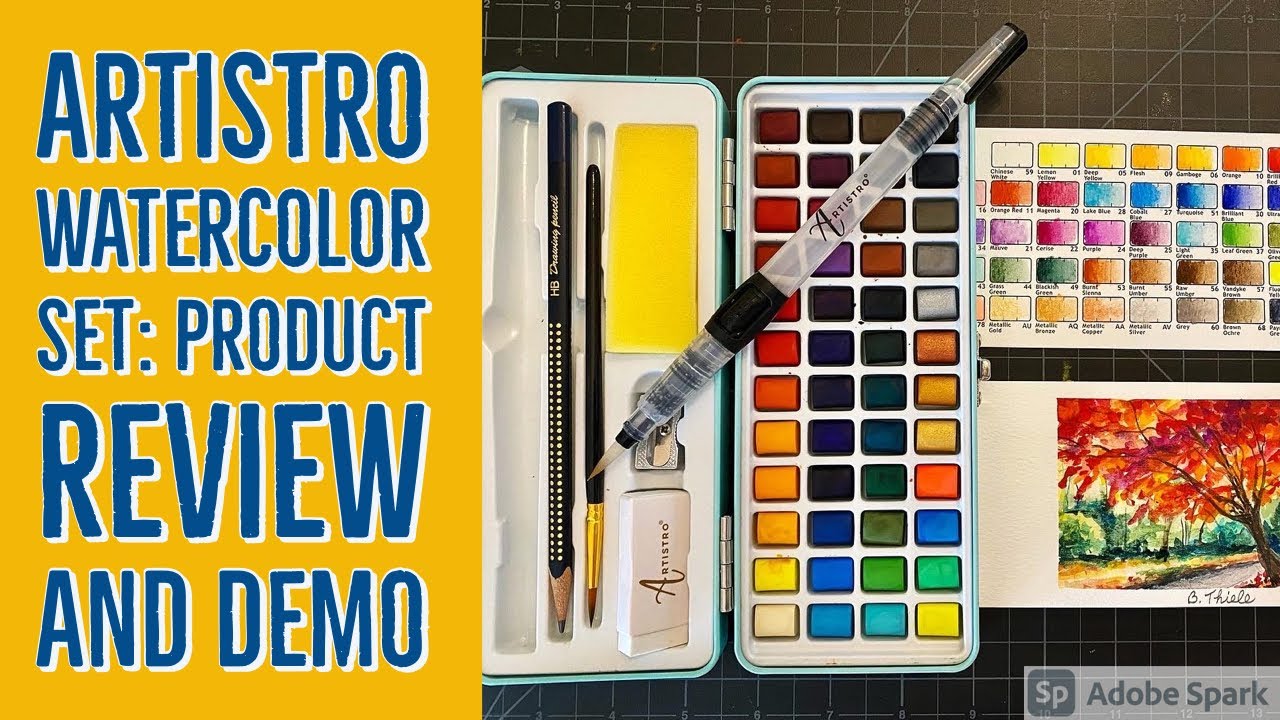 Artistro Watercolor Paint Set, 48 Vivid Colors in Portable Box 