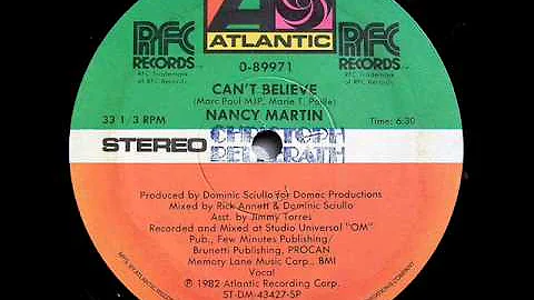 Nancy Martin - Can't Believe - 12'' 1982