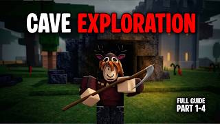 Exploring The Cave Part 1 - 4 [FULL WALKTROUGH] | 99 Nights In The Forest