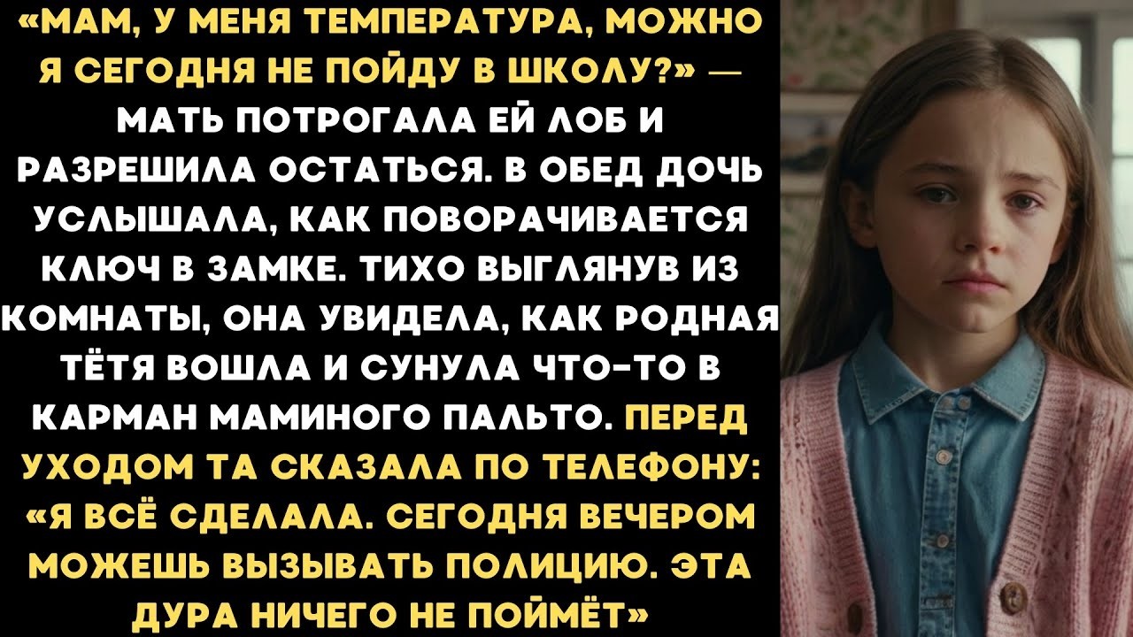 Мам, у меня температура, можно я не пойду в школу  — мать потрогала ей лоб и разрешила остаться