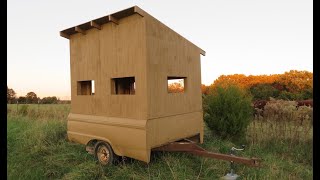 Homemade Portable Deer Blind - Truck Bed Trailer Hunting Blind