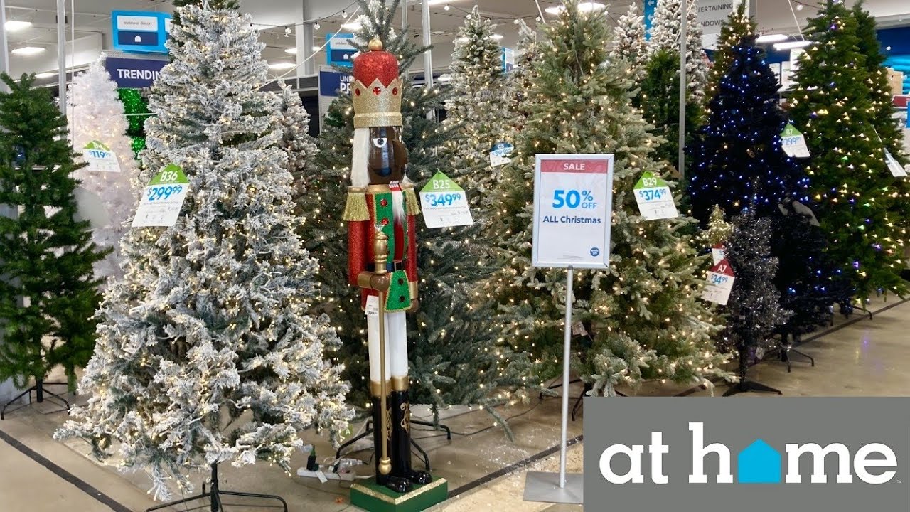 AT HOME CHRISTMAS CLEARANCE CHRISTMAS TREES DECORATIONS SHOP WITH ME