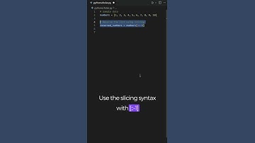 Python - Reversing Lists with SLICING [::-1] #coding #programming #python