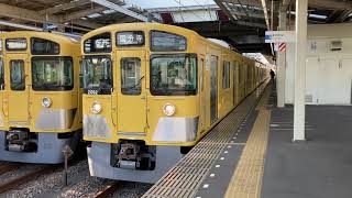 【元8両編成】西武新2000系2091F    各停国分寺行き　小川駅発車