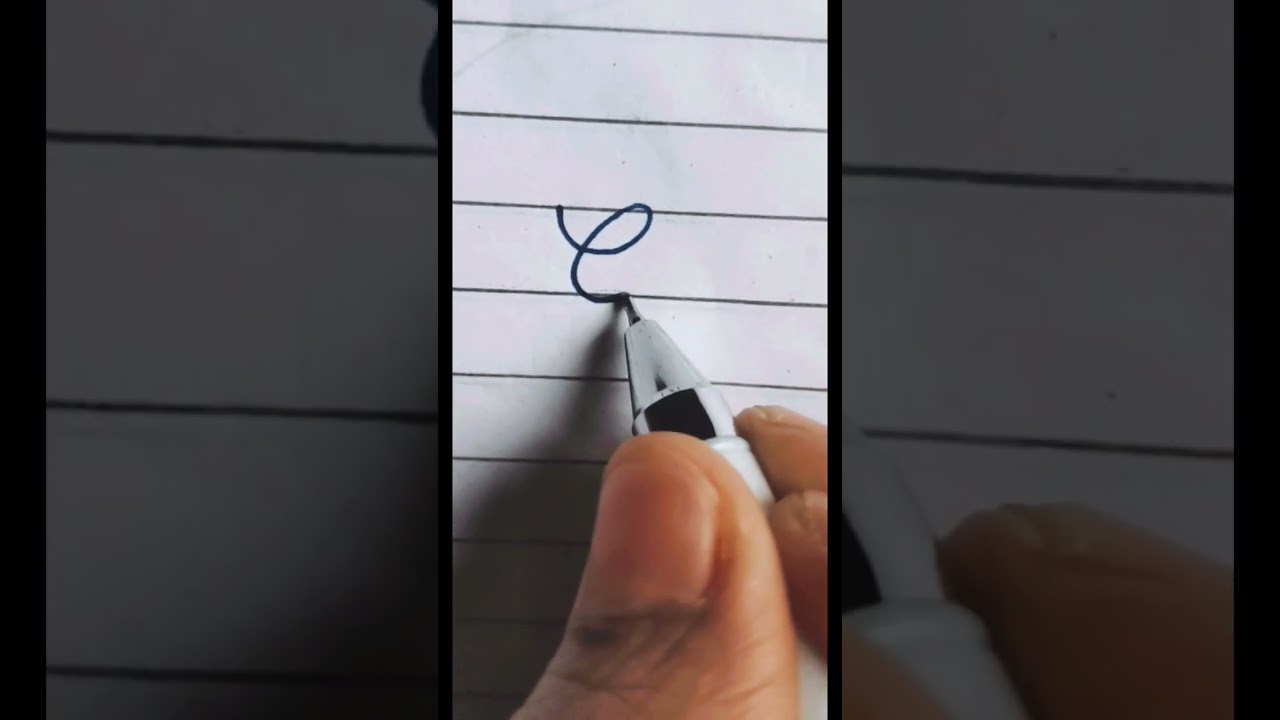 cursive writing E ✍️