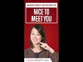 How to Say "NICE TO MEET YOU" in Japanese 🇯🇵 #shorts #japanese #japanesepod101