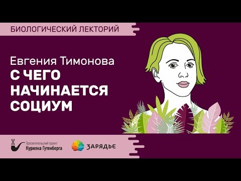 Биолекторий | С чего начинается социум – Евгения Тимонова