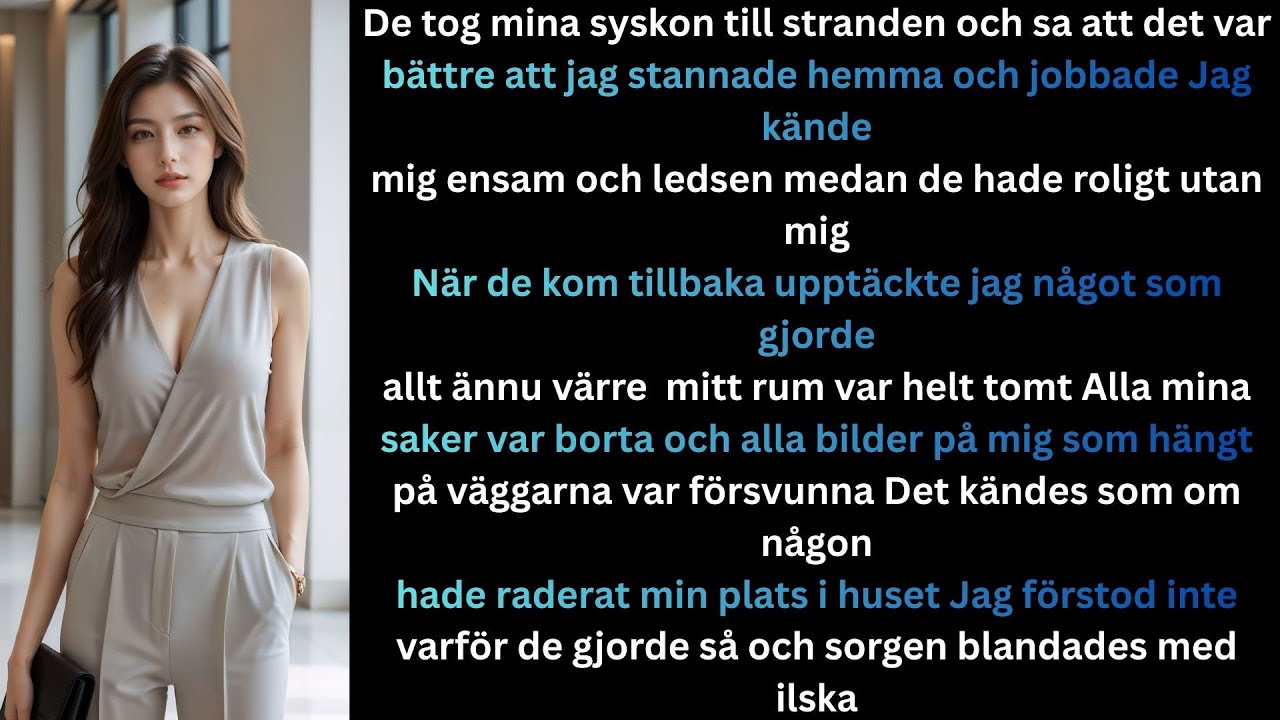 De tog mina syskon till stranden medan jag fick jobba hemma tecken