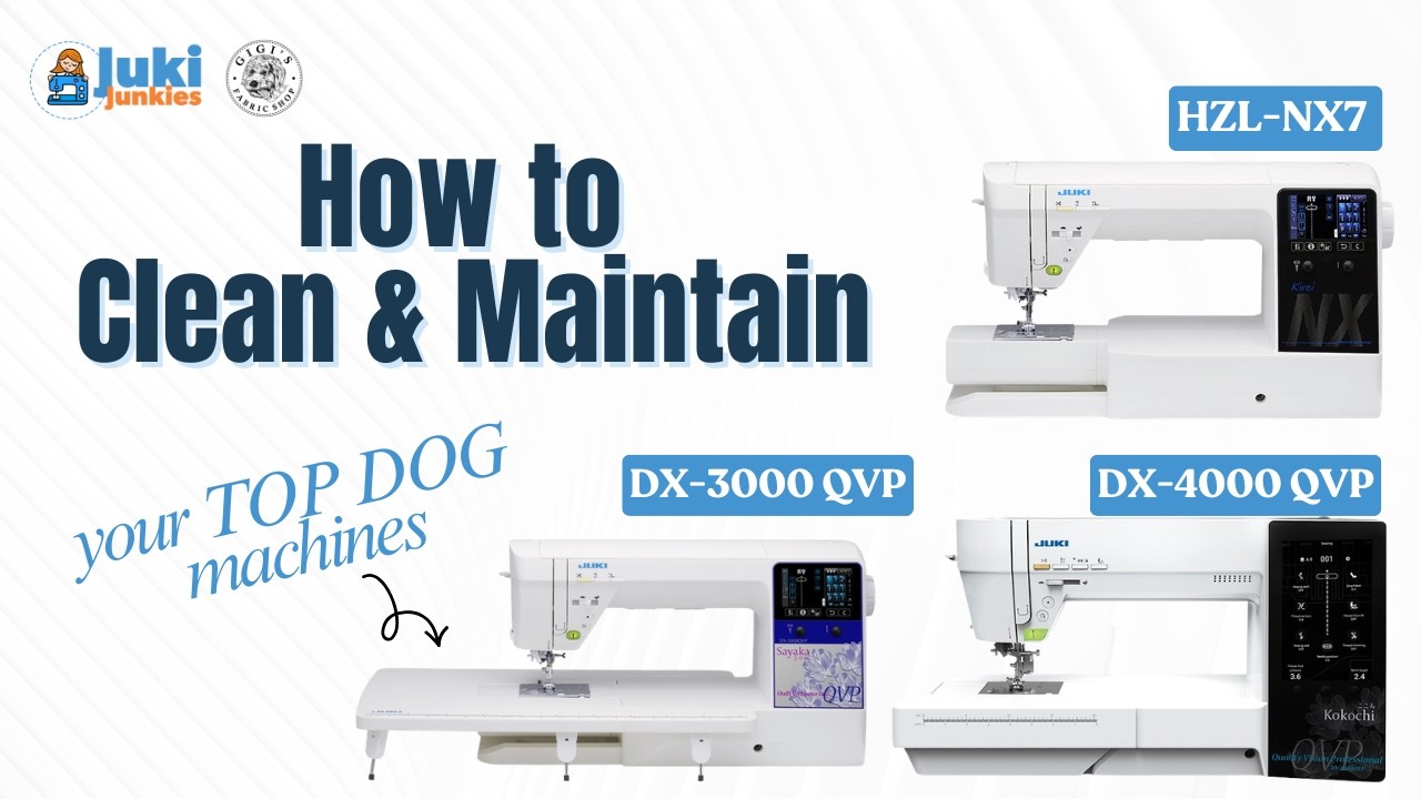 How to Clean Your Juki DX4000, DX4500, NX7 & DX3000 at Home | Full
