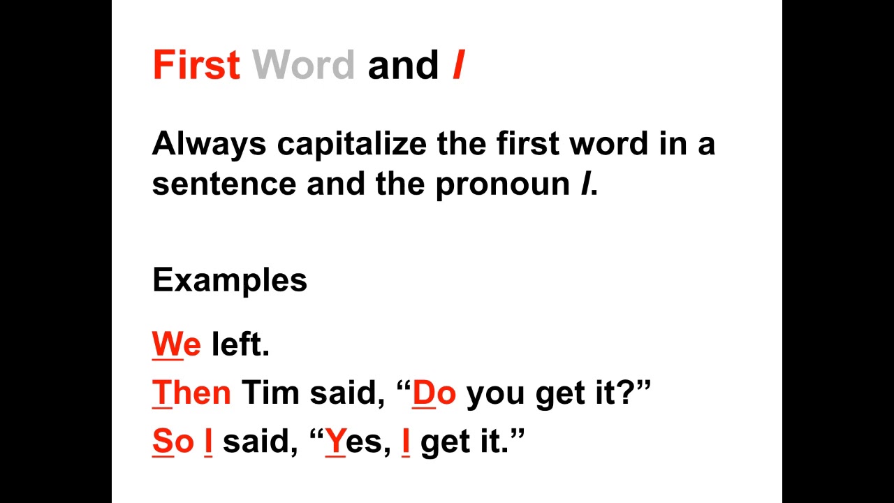 Capitalization Lesson | When To Capitalize In The English Language