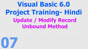 07 - Visual Basic 6.0 Project Training - Update | Modify Record