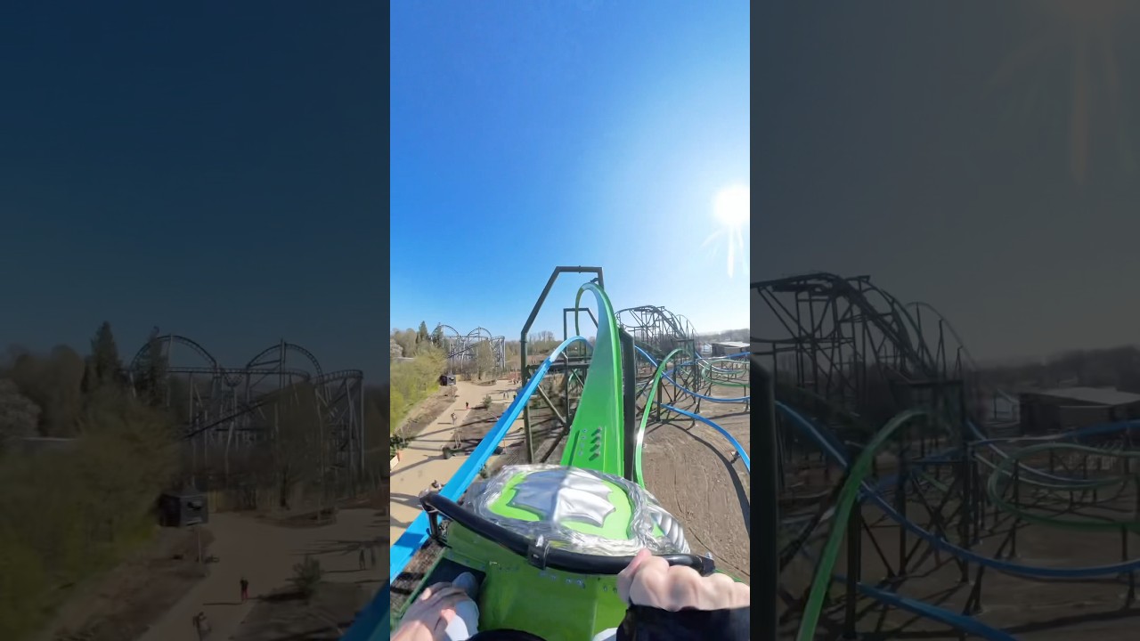 NEW DUAL SINGLE RAIL COASTER😳YOY at Walibi Holland. 