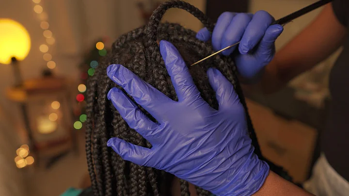 ASMR | Real Person Sensory Test on Braids (scalp oiling, inspection & massage)
