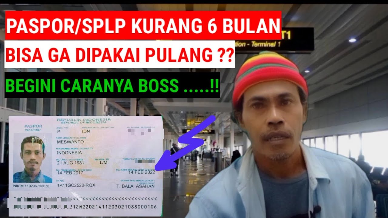 CARA AGAR PASPOR SPLP KURANG 6 BULAN BISA DIPAKAI PULANG INDONESIA #bayarkompaun #rekalibrasipulang