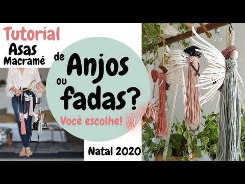 DIY | FAÇA VOCÊ MESMO ANJOS OU FADAS COM ASAS EXUBERANTES | Macrame Angel Tutorial