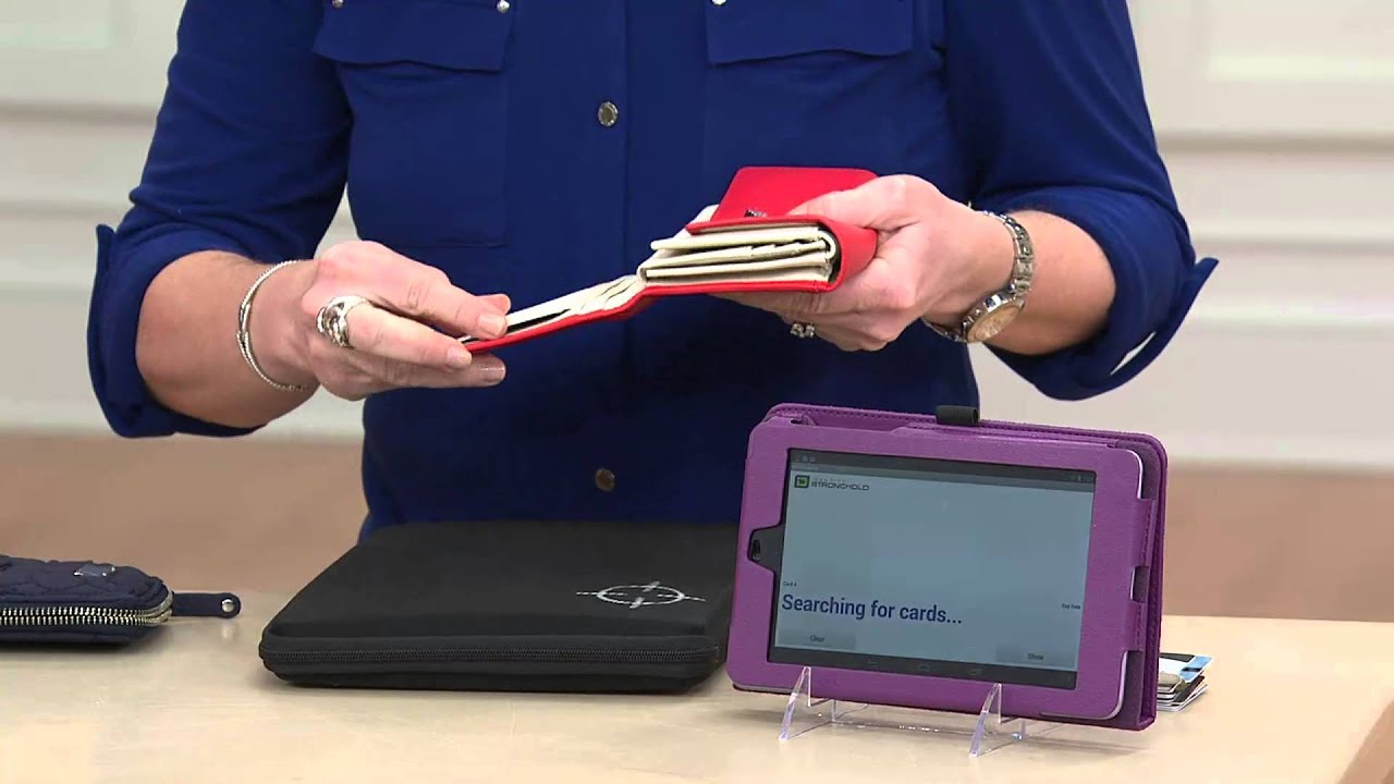 ID Stronghold Two-Tone Leather Clutch Wallet with RFID Protection with Gabrielle Kerr